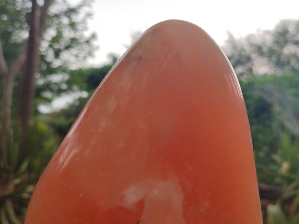 Polished Orange Twist Calcite Standing Free Form x 1 From Maevantanana, Madagascar - Toprock Gemstones and Minerals 