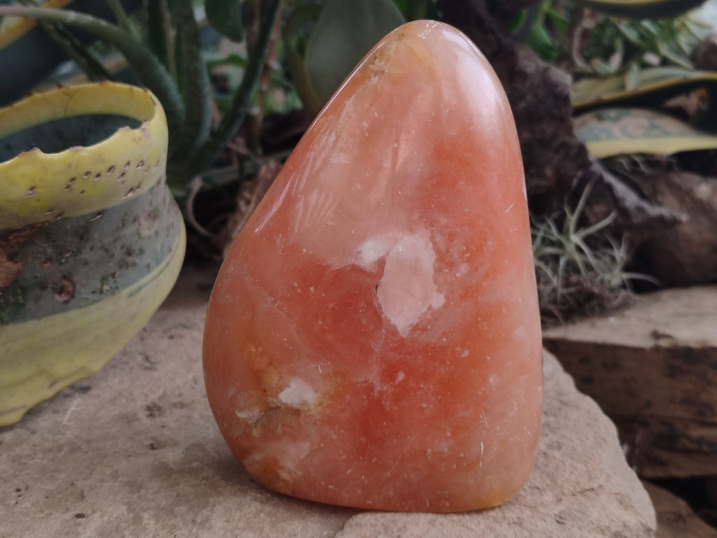 Polished Orange Twist Calcite Standing Free Form x 1 From Maevantanana, Madagascar - Toprock Gemstones and Minerals 