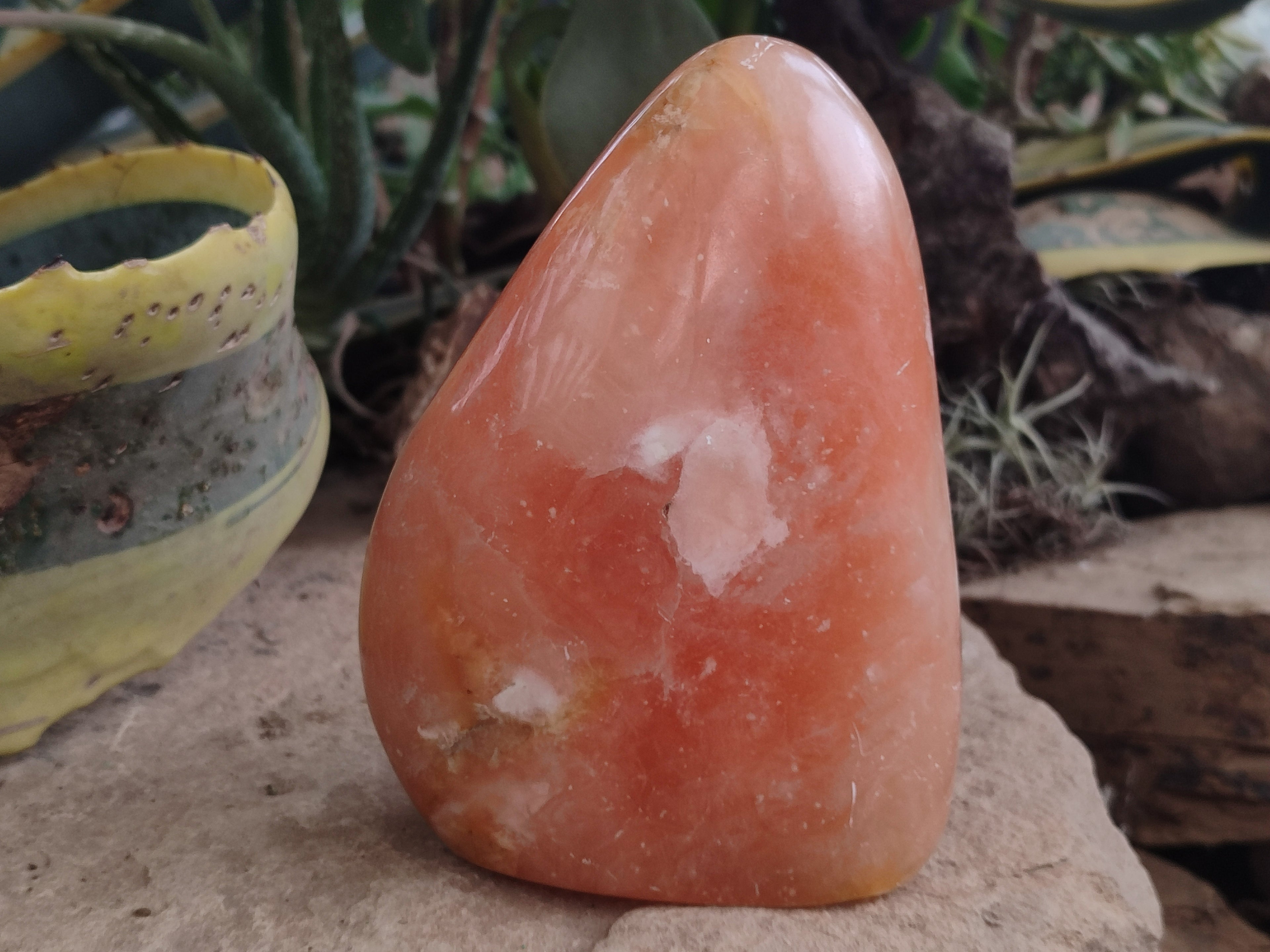 Polished Orange Twist Calcite Standing Free Form x 1 From Maevantanana, Madagascar - Toprock Gemstones and Minerals 