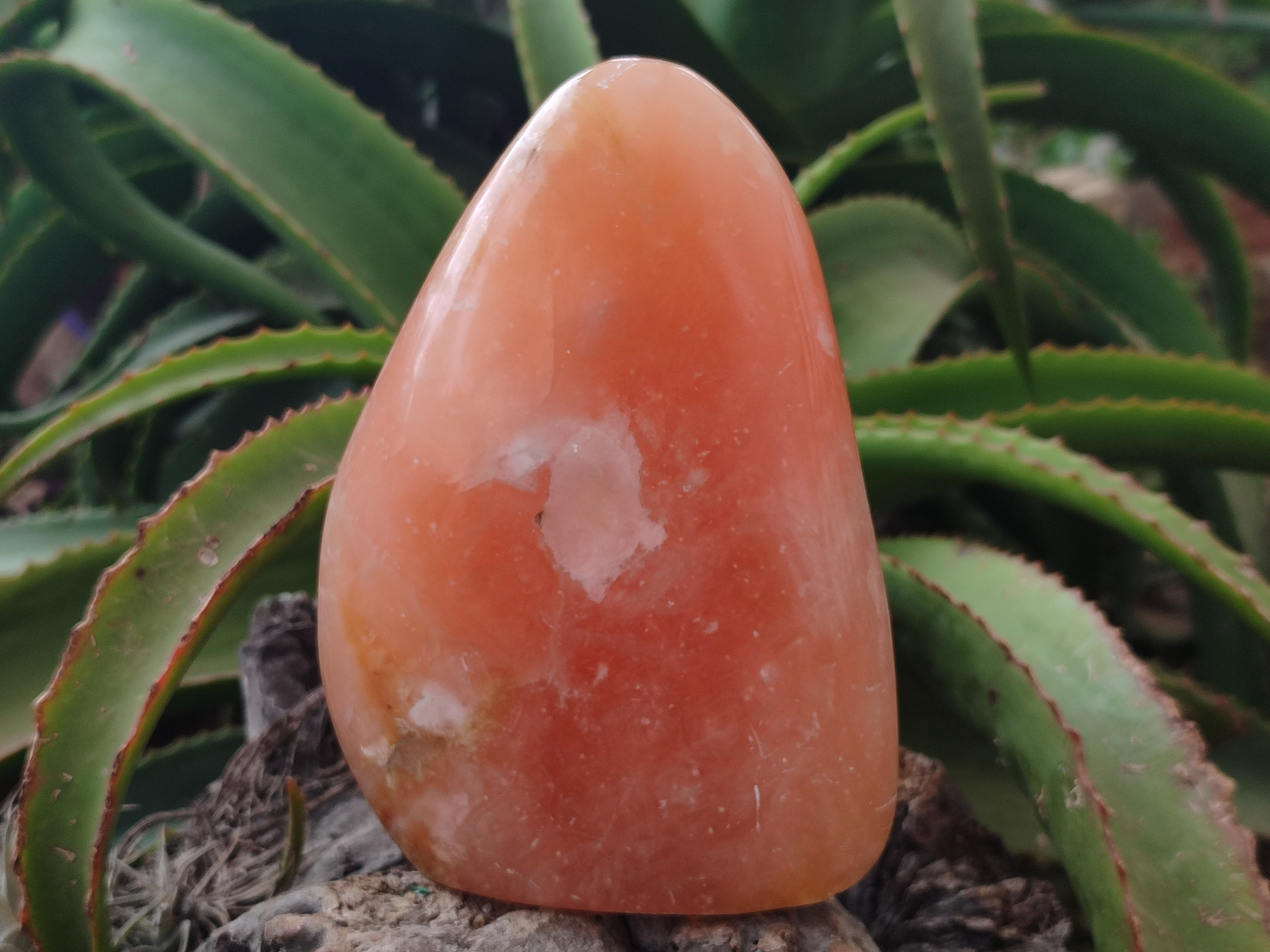 Polished Orange Twist Calcite Standing Free Form x 1 From Maevantanana, Madagascar - Toprock Gemstones and Minerals 
