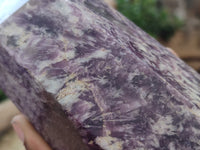 Polished Lepidolite with Pink Rubellite Point x 1 From Ambatondrazaka, Madagascar - Toprock Gemstones and Minerals 