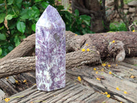 Polished Lepidolite with Pink Rubellite Point x 1 From Ambatondrazaka, Madagascar - Toprock Gemstones and Minerals 