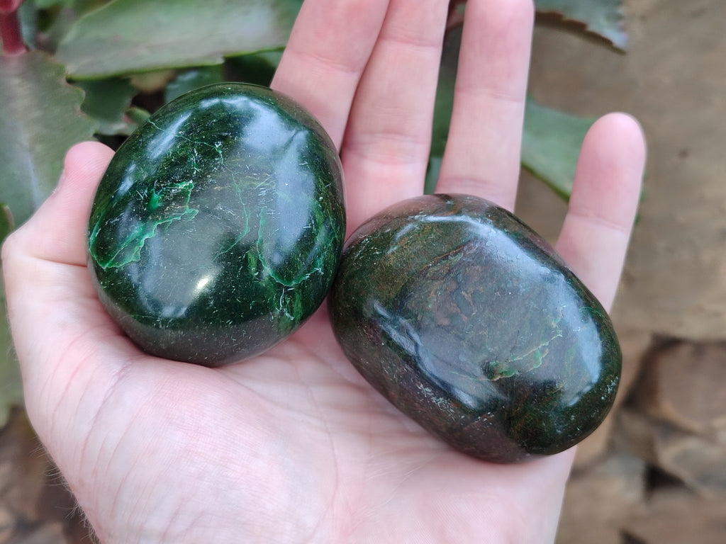 Polished Ruby Corundum In Chrome Verdite Free Forms x 12 From Zimbabwe - Toprock Gemstones and Minerals 