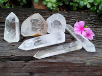 Polished Clear Quartz Crystals x 6 From Madagascar - Toprock Gemstones and Minerals 