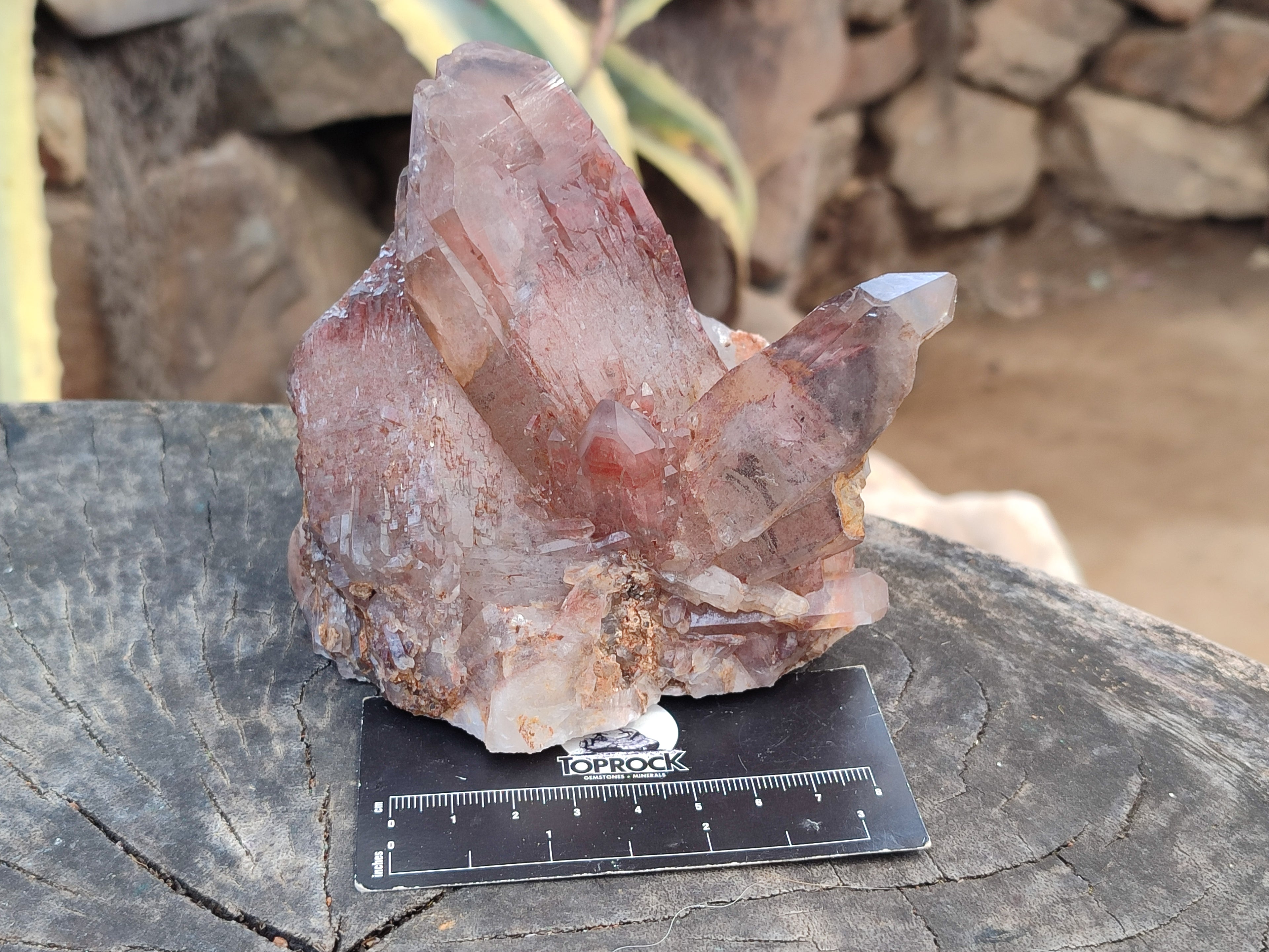 Natural Red Hematoid Quartz Clusters x 2 From Karoi, Zimbabwe - Toprock Gemstones and Minerals 