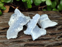 Natural Etched Blue Chalcedony Specimens x 12 From Nsanje, Malawi - Toprock Gemstones and Minerals 