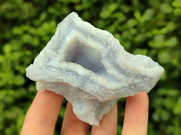 Natural Etched Blue Chalcedony Specimens x 12 From Nsanje, Malawi - Toprock Gemstones and Minerals 