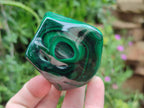 Polished Flower Banded Malachite Free Forms x 6 From Congo - Toprock Gemstones and Minerals 