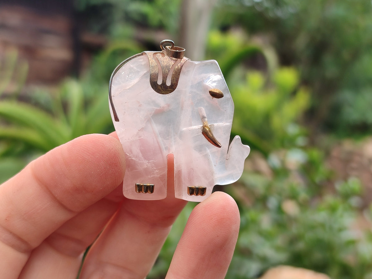 Hand Made Mixed Elephant Stone Pendants x 17 From Southern Africa - Toprock Gemstones and Minerals 