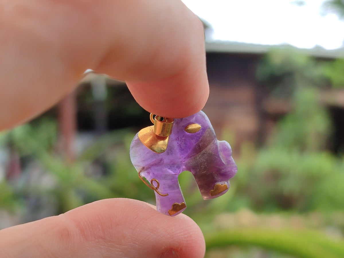 Hand Made Mixed Elephant Stone Pendants x 17 From Southern Africa - Toprock Gemstones and Minerals 
