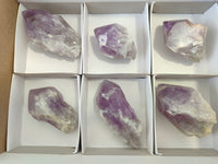 Polished Jacaranda Amethyst Quartz Crystals x 6 from Mumbwa, Zambia - Toprock Gemstones and Minerals 