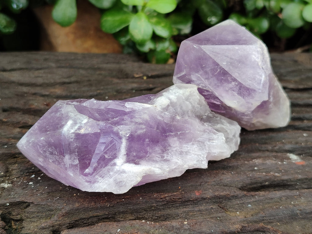 Polished Jacaranda Amethyst Quartz Crystals x 6 from Mumbwa, Zambia - Toprock Gemstones and Minerals 
