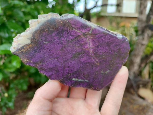 Polished On One Side Purpurite Specimens x 3 From Namibia - Toprock Gemstones and Minerals 