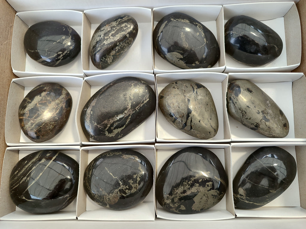 Polished Pharaoh Stone Free Forms x 12 From Zimbabwe - Toprock Gemstones and Minerals 