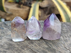 Polished Smokey Amethyst Window Quartz Crystals x 20 From Akansobe, Madagascar - Toprock Gemstones and Minerals 