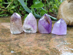 Polished Smokey Amethyst Window Quartz Crystals x 20 From Akansobe, Madagascar - Toprock Gemstones and Minerals 