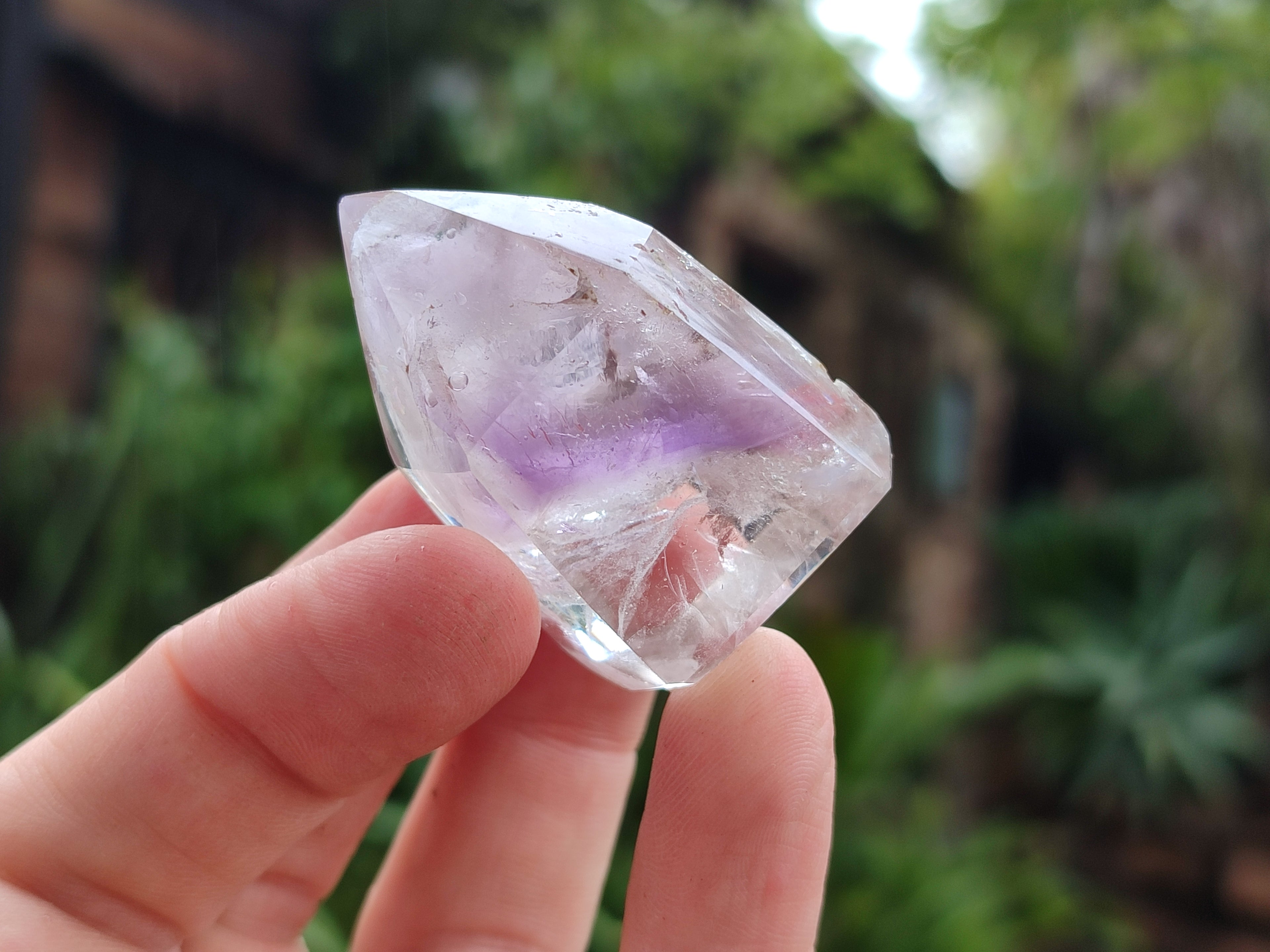 Polished Smokey Amethyst Window Quartz Crystals x 20 From Akansobe, Madagascar - Toprock Gemstones and Minerals 