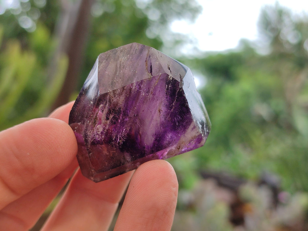 Polished Smokey Amethyst Window Quartz Crystals x 20 From Akansobe, Madagascar - Toprock Gemstones and Minerals 