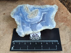 Polished on One Side Blue Lace Agate Geodes x 6 From Nsanje, Malawi - Toprock Gemstones and Minerals 