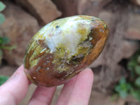 Polished Green Opal Standing Free Forms x 6 From Antsirabe, Madagascar - Toprock Gemstones and Minerals 