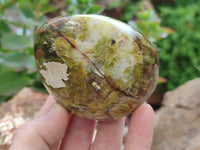 Polished Green Opal Standing Free Forms x 6 From Antsirabe, Madagascar - Toprock Gemstones and Minerals 