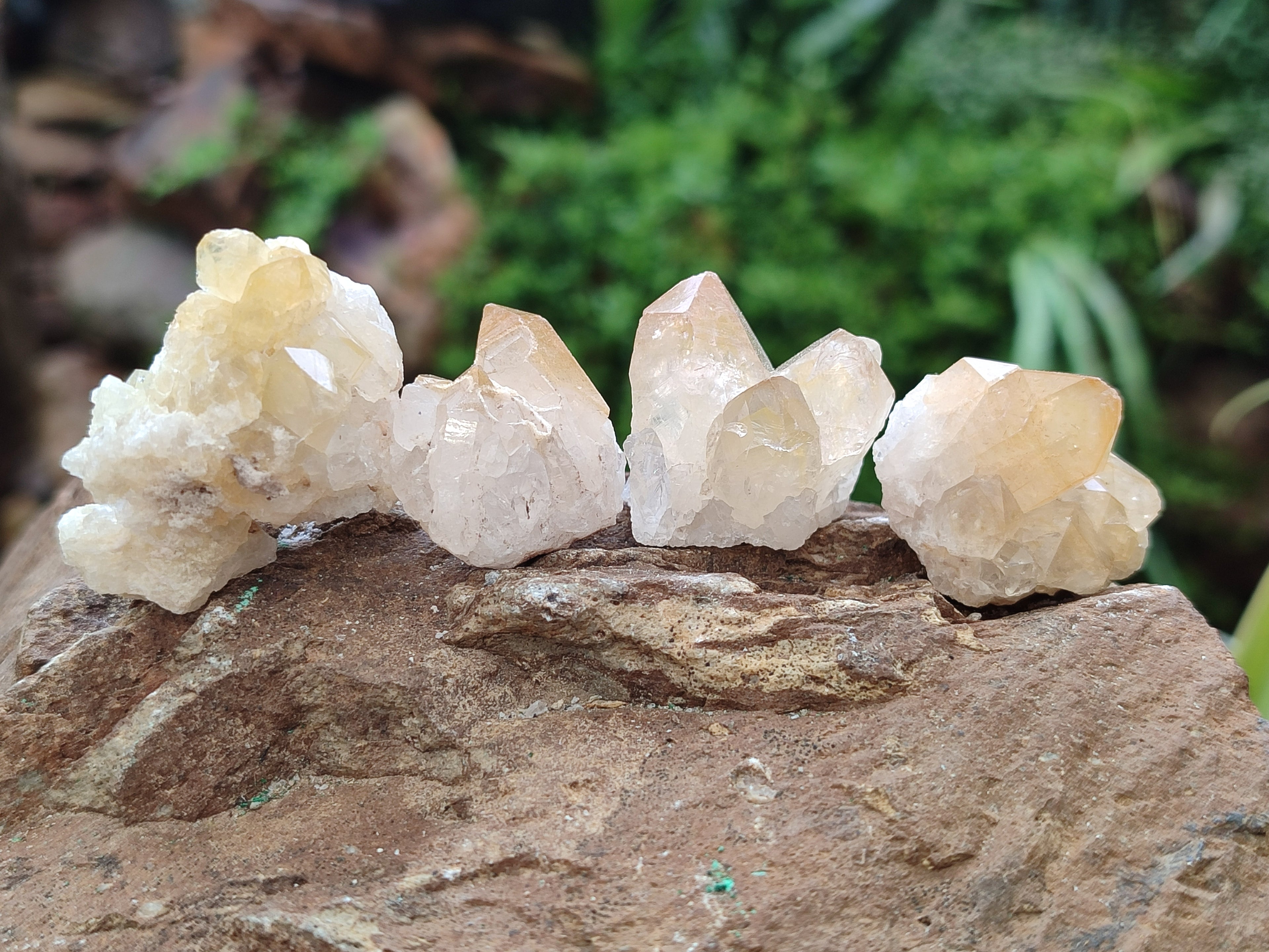 Natural Limonite Quartz Clusters x 70 From Solwezi, Zambia - Toprock Gemstones and Minerals 