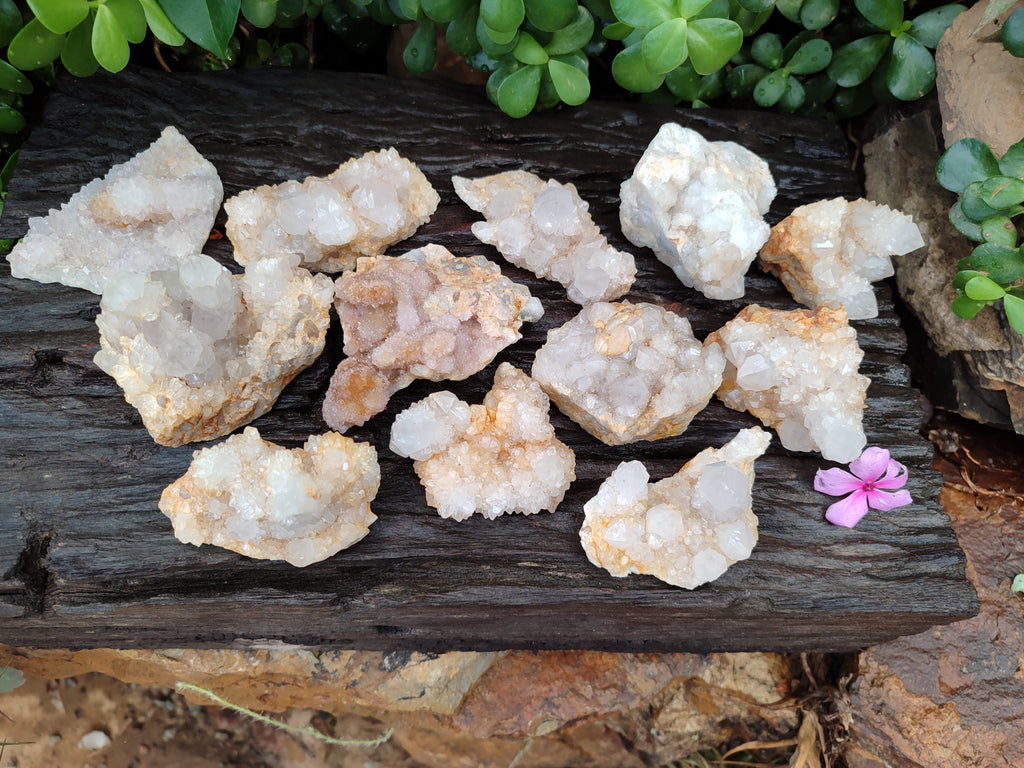 Natural Spirit Quartz Clusters x 12 From Boekenhouthoek, South Africa - Toprock Gemstones and Minerals 