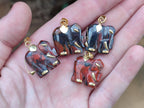 Hand Made Jasper Elephant Pendants x 6 From South Africa - Toprock Gemstones and Minerals 