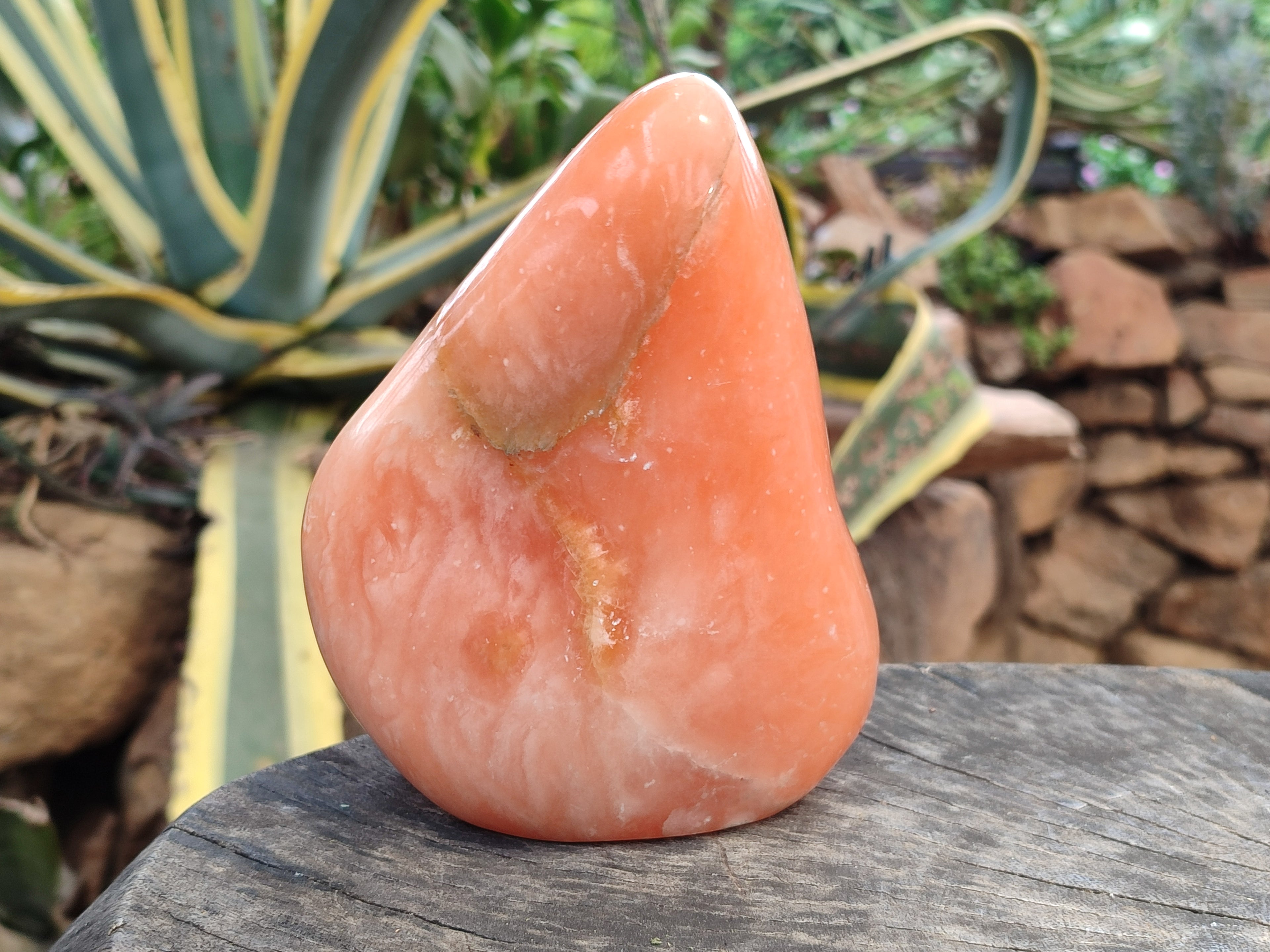 Polished Orange Twist Calcite Standing Free Form x 1 From Maevantanana, Madagascar - Toprock Gemstones and Minerals 