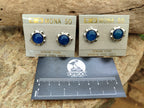 Polished Blue Onyx Agate with Surgical Steel Stud Earrings - Sold Per Pair - From China - Toprock Gemstones and Minerals 