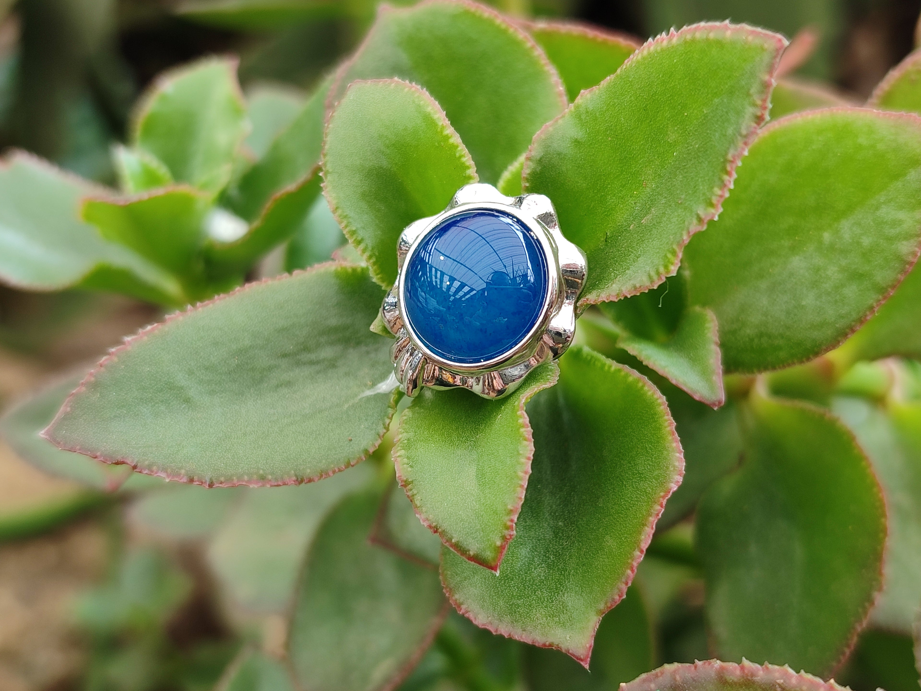 Polished Blue Onyx Agate with Surgical Steel Stud Earrings - Sold Per Pair - From China - Toprock Gemstones and Minerals 