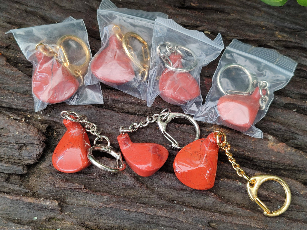 Polished Red Jasper Golf Driver Keyring - Sold Per Item - From South Africa - Toprock Gemstones and Minerals 