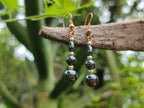 Polished Pair of Hematite and Silver Bead Earrings - Sold per Pair - From Southern Africa - Toprock Gemstones and Minerals 