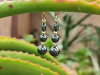 Polished Pair of Hematite and Silver Bead Earrings - Sold per Pair - From Southern Africa - Toprock Gemstones and Minerals 