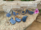 Hand Made Dumortierite Iron Golf Club Keyrings - sold per item - From Mozambique - Toprock Gemstones and Minerals 