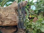 Polished Silver Hematite Bead and Disk Choker Necklace - Sold Per Item - From China - Toprock Gemstones and Minerals 