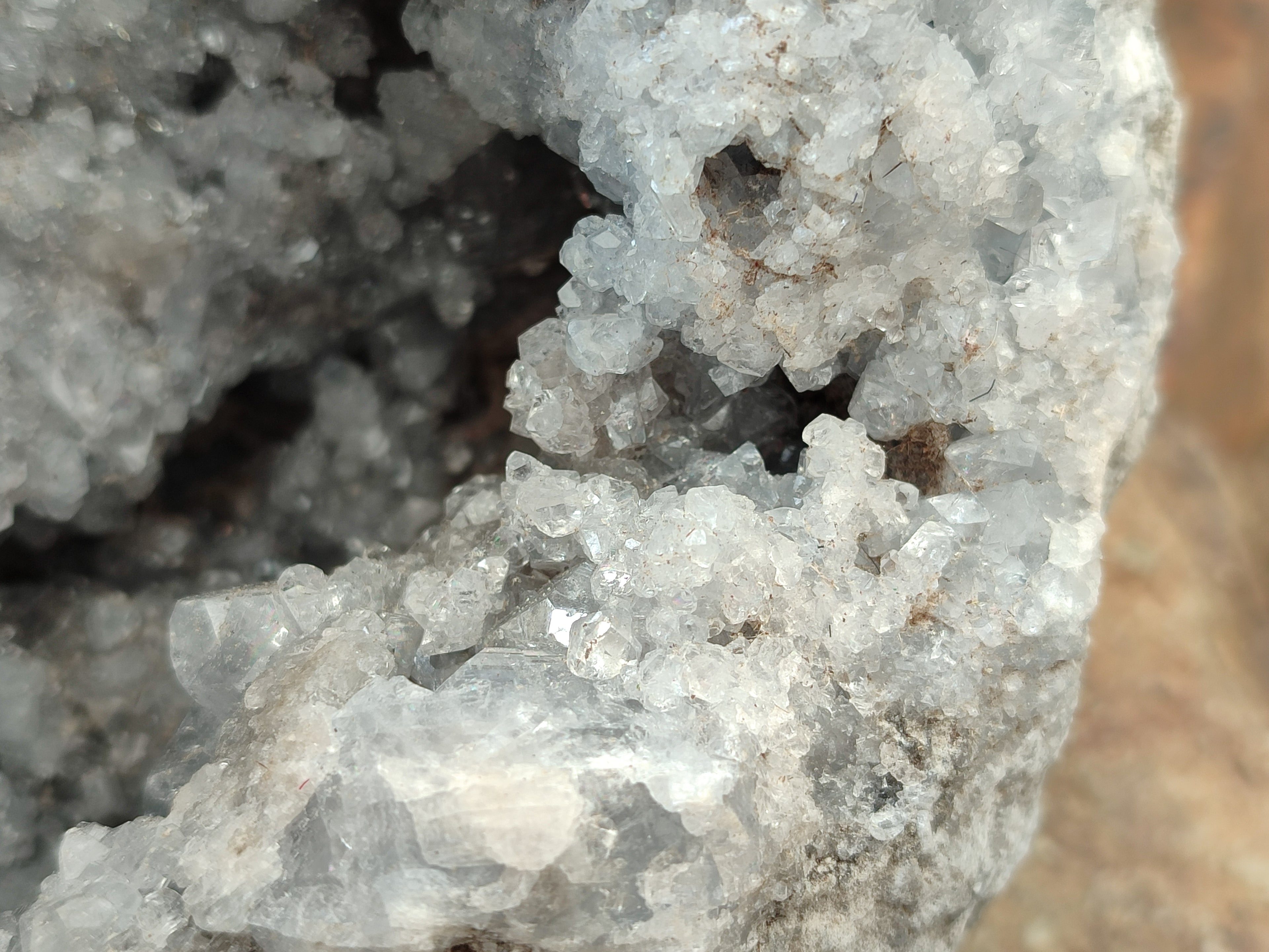 Natural Celestite Geode Specimen x 1 From Sakoany, Madagascar - Toprock Gemstones and Minerals 
