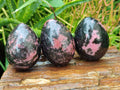 Polished Rhodonite Eggs x 4 From Madagascar - Toprock Gemstones and Minerals 