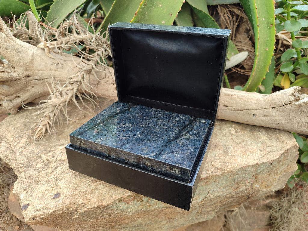 Hand Made Dumortierite Jewellery Box x 1 From Mozambique - Toprock Gemstones and Minerals 