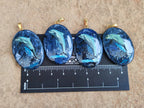 Polished Sodalite Pendant with Hand Painted Dolphin - Sold Per Item - From Namibia - Toprock Gemstones and Minerals 