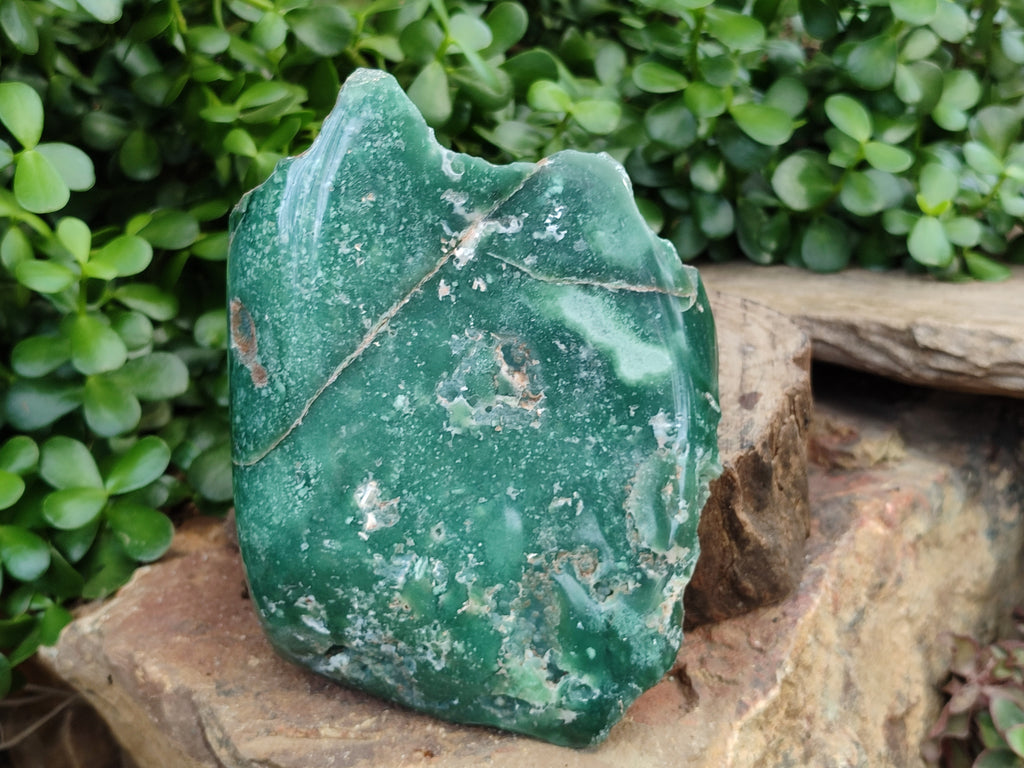 Polished On One Side Emerald Mtorolite Plates x 2 From Mutorashanga, Zimbabwe - Toprock Gemstones and Minerals 