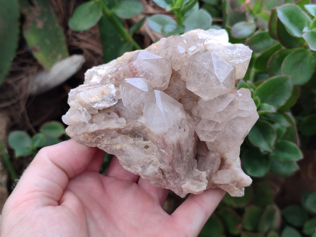 Natural Smokey Phantom Quartz Clusters x 2 From Luena, Congo - Toprock Gemstones and Minerals 