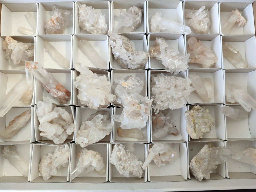 Natural Quartz Clusters x 37 From Madagascar - Toprock Gemstones and Minerals 