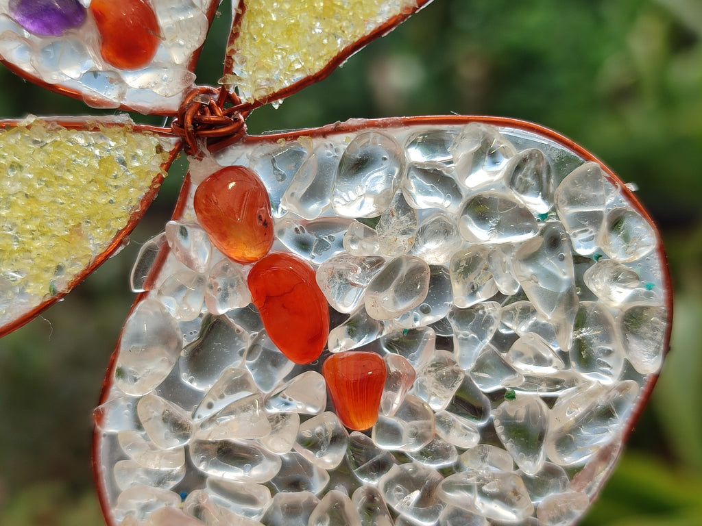 Hand Made Mixed Gemstone Christmas Decorations - sold per pack of 5 -  From South Africa - Toprock Gemstones and Minerals 
