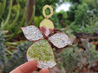 Hand Made Mixed Gemstone Christmas Decorations - sold per pack of 5 -  From South Africa