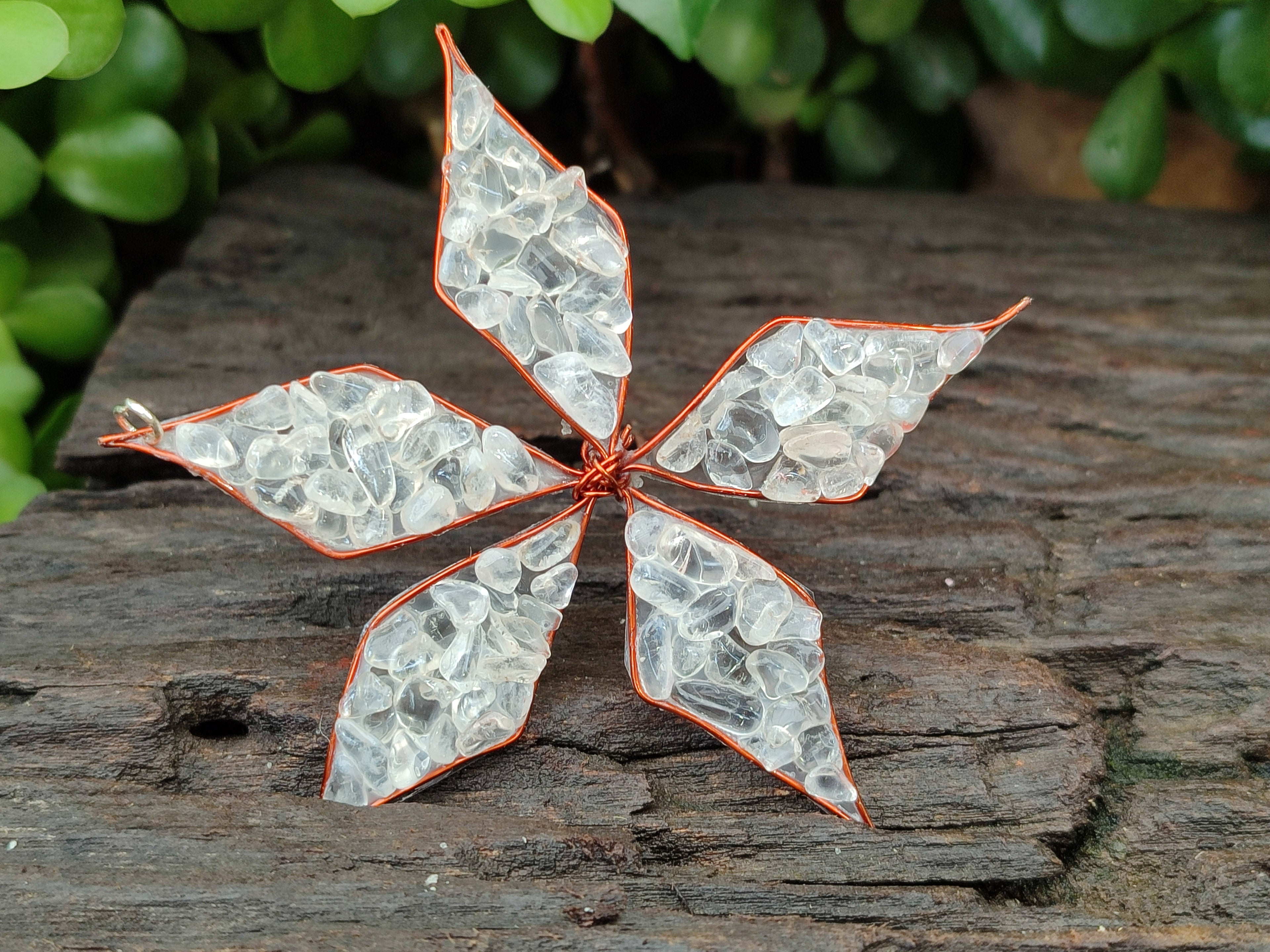 Hand Made Mixed Gemstone Christmas Decorations - sold per pack of 5 -  From South Africa - Toprock Gemstones and Minerals 