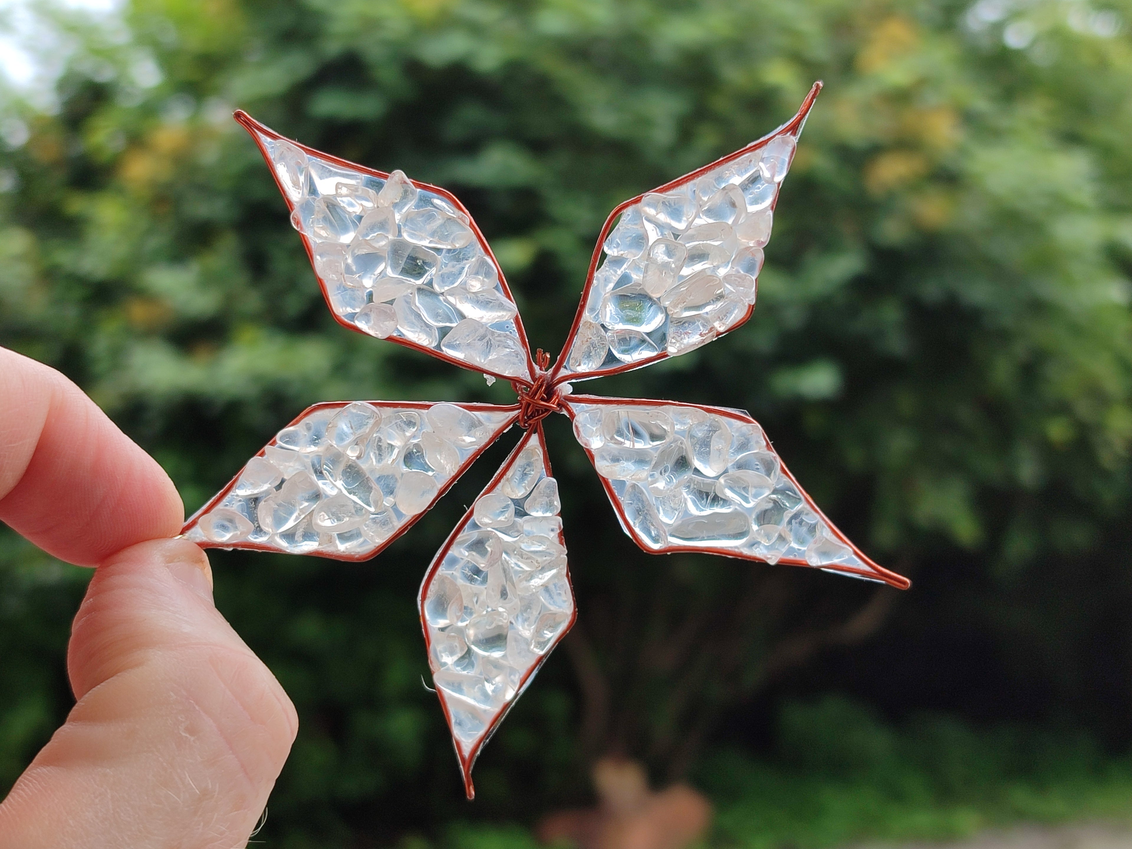 Hand Made Mixed Gemstone Christmas Decorations - sold per pack of 5 -  From South Africa - Toprock Gemstones and Minerals 