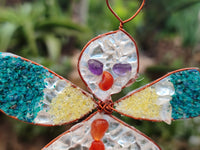 Hand Made Mixed Gemstone Christmas Decorations - sold per pack of 5 -  From South Africa