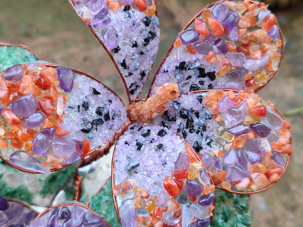 Hand Made Mixed Gemstone Bouquet of Lillies - sold per piece - From South Africa - Toprock Gemstones and Minerals 