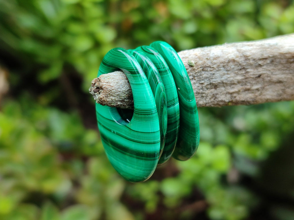 Hand Made Flower Malachite Pendant or Earring Pieces - Sold Per Item - From Congo - Toprock Gemstones and Minerals 